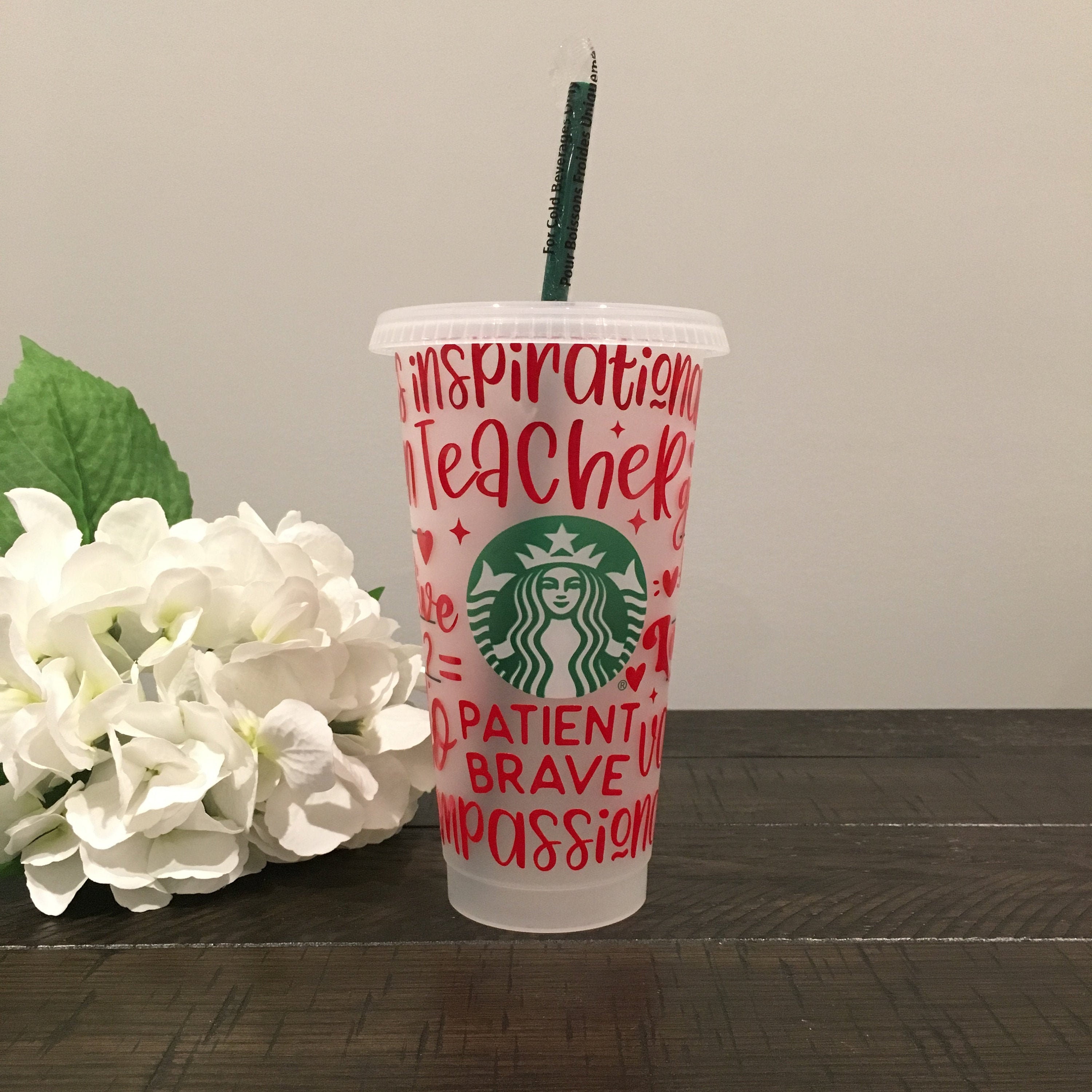 Teacher Starbucks Cup Teacher Appreciation Week Gift Etsy