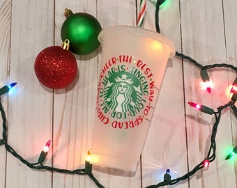E.L.F Buddy the Elf Personalized Starbucks Reusable Venti Cup Tumbler Santa  I Know Him! - Etsy
