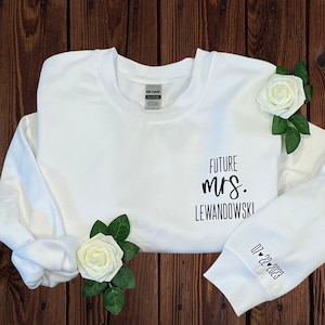 Custom Future Mrs. Crewneck Sweatshirt: Bridal Shower Gift
