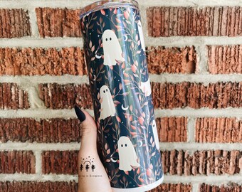 Cottagecore Ghost Tumbler | Autumn Travel Mug  | Little Haunt Gift | Coffee To Go Cup | Tiny Haint