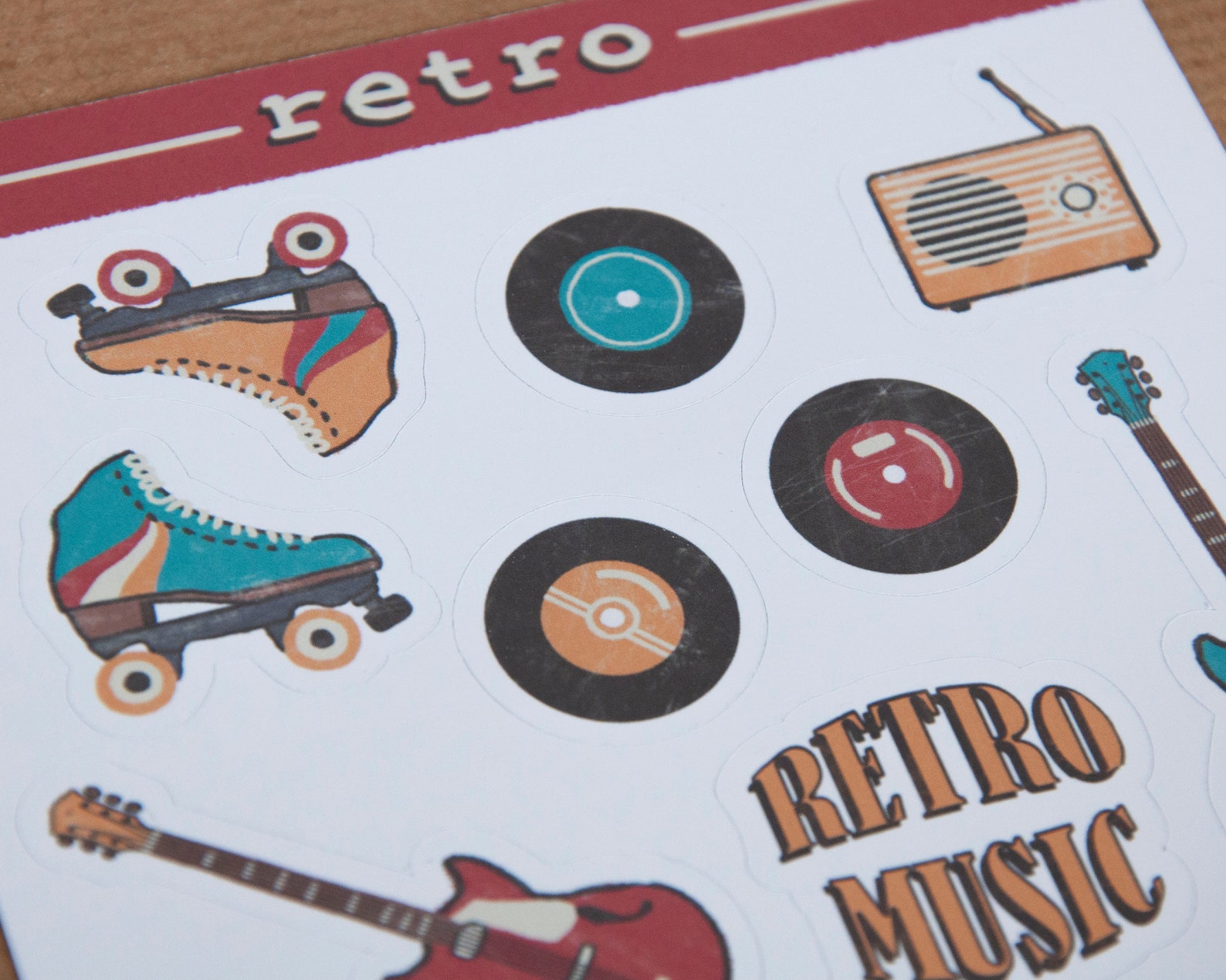 Retro Sticker Sheet Old School Music Vintage Stickers Etsy