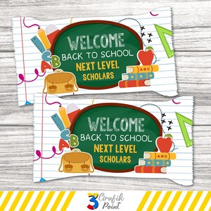 Back to School Rice Krispies Treat Labels, Back to School Favor, Back to School  Rice Krispy Treat Label, custom Rice Krispy Treat Label