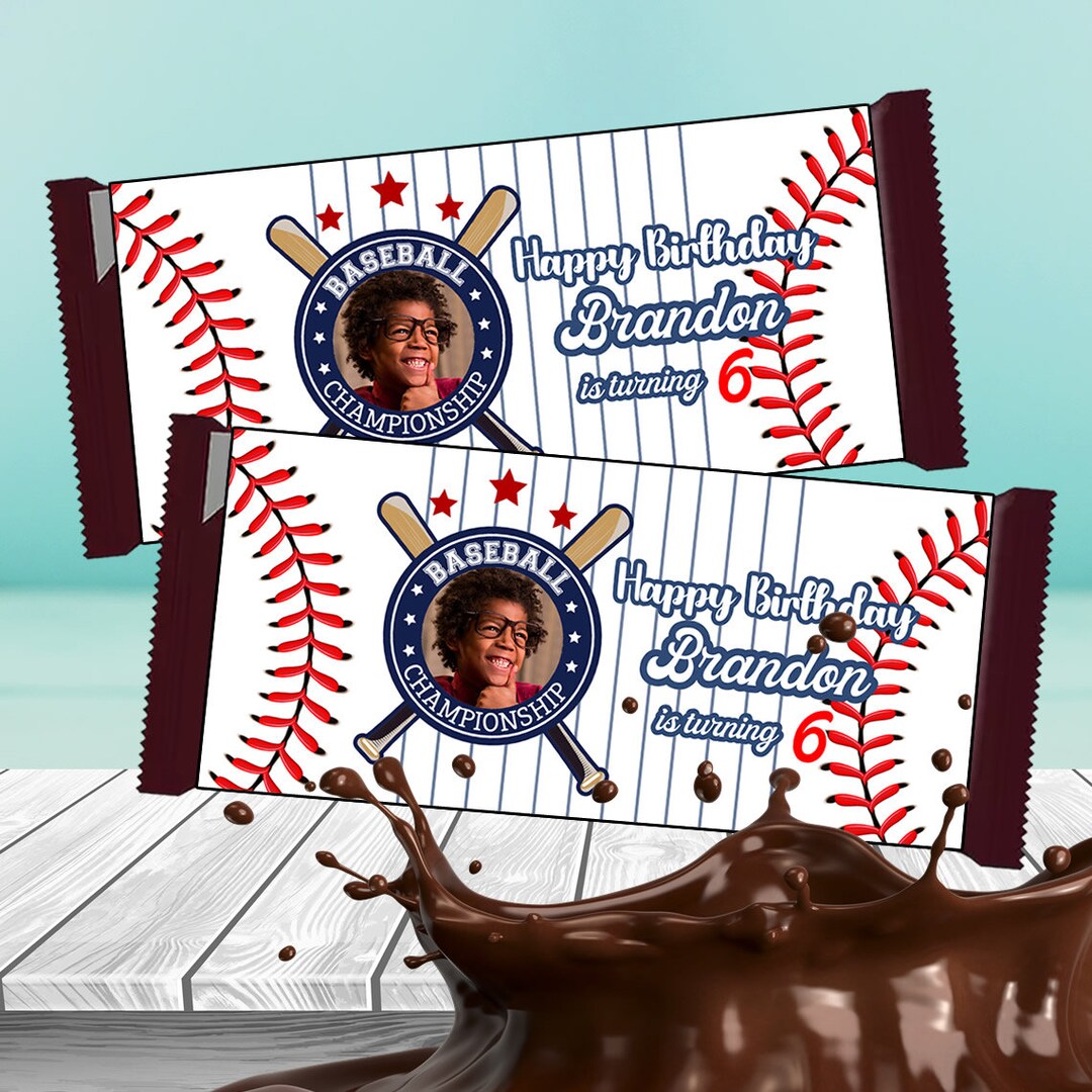 Editable Baseball Birthday Candy Wrapper: Sport Party Favor (digital ...