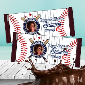 Bearbeitbare Baseball Candy Wrapper, Sport Candy Label, Baseball Topper, Baseball Geburtstag, Sport Party