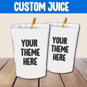 Editable Juice Pouch Labels Template – Custom Capri Sun Wrappers – Printable Birthday Drink Labels