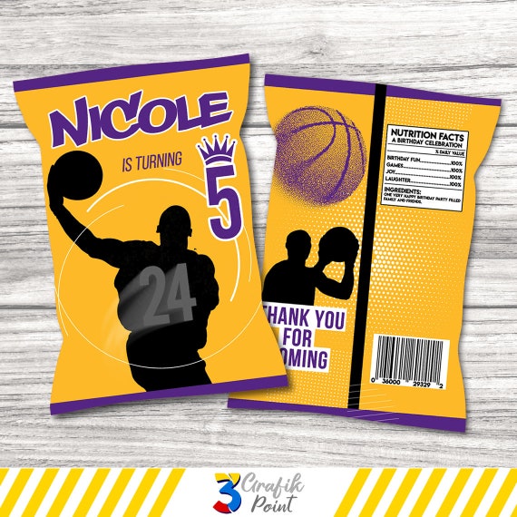 Basketball Chip Bag Sport Chip Bag Basketball Topper Etsy
