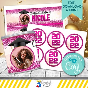 EDITABLE CLASS 2023 Graduation Pringle Label - Class of 2023  Pringle Label - Congratulations   Pringle Label -Celebration  Pringle Label