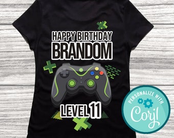 Gamer Birthday Iron on Images,  Video Game Party T-shirt, Gamer Transfer Images, T shirt, Birthday Iron On Transfer