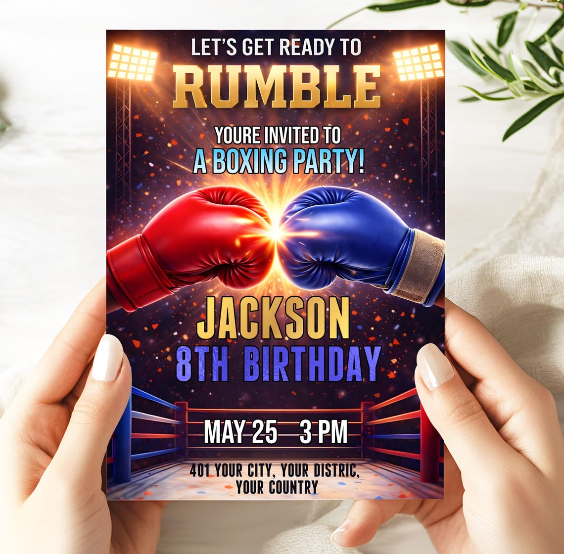 Editable Boxing Birthday Invitation Let s Get Ready To Rumble Invite editable-boxing-birthday-invitation-let-s-get-ready-to-rumble-invite