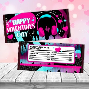 Involucri di caramelle musicali di San Valentino (download digitale stampabile)