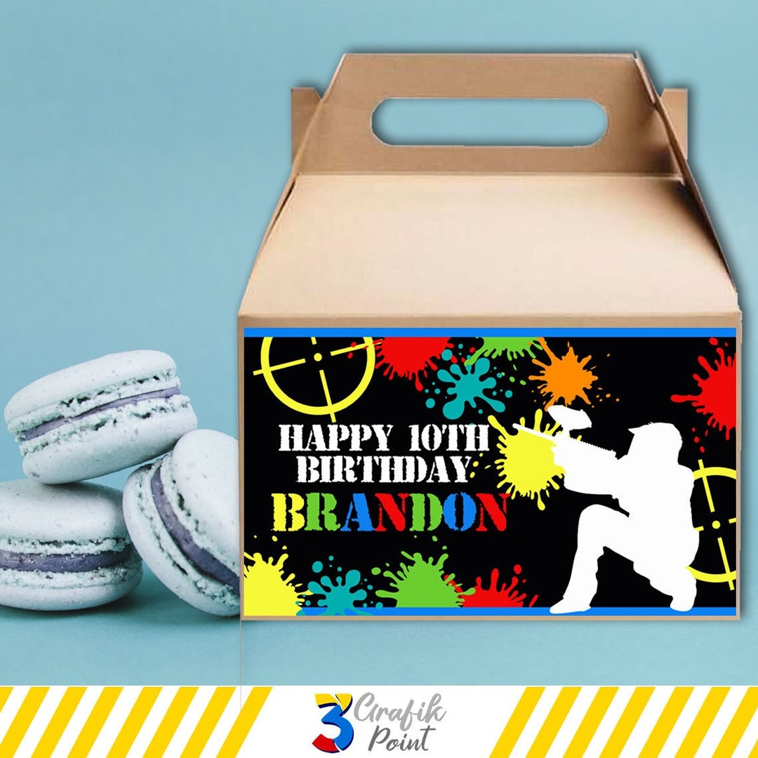Editable Paintball Candy Box Template Paintball Candy Box Etsy