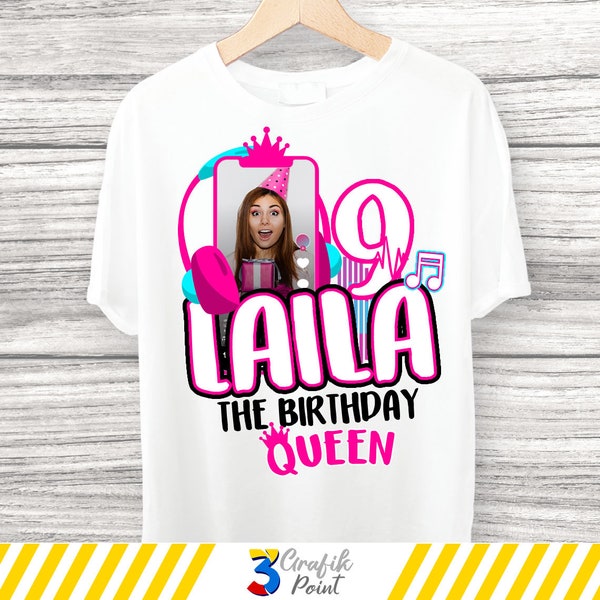 Musical Birthday Girl Iron on Images,  Party T-shirt, Set of Transfer Images, T shirt, Party Supply, Custom Iron On Transfer