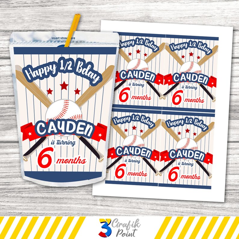 Baseball Juice Label Sport Juice Label Baseball Label Etsy