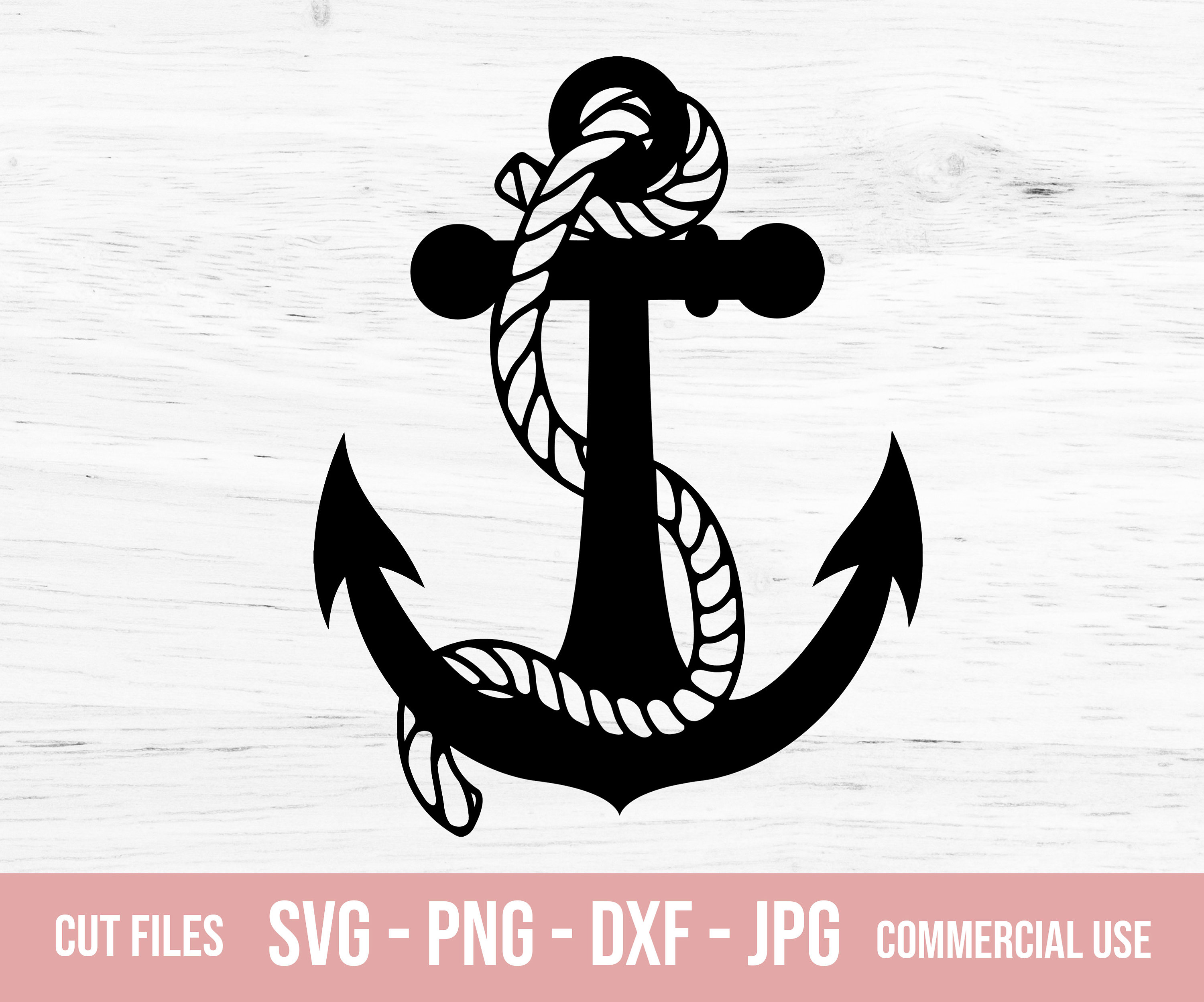 Anchor With Rope svg Anchor svg Zentangle svg Nautical Rope Etsy