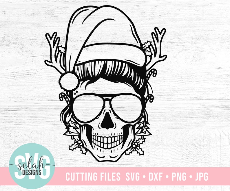 Download Mom Skull Christmas svg Christmas ornament svg Christmas ...