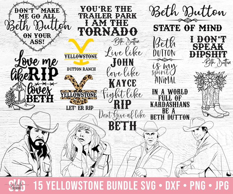 Download Yellowstone SVG Bundle Yellowstone svg tv shows Dutton | Etsy