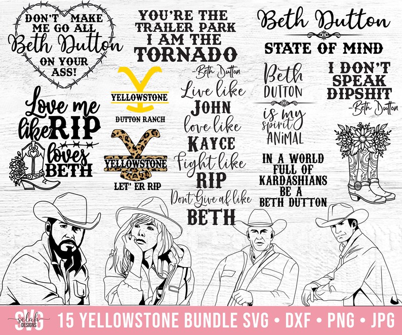 Download Yellowstone SVG Bundle Yellowstone svg tv shows Dutton | Etsy