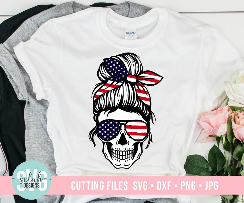 Download Mom and Daughter Skull svg Messy bun skull svg Mom life ...