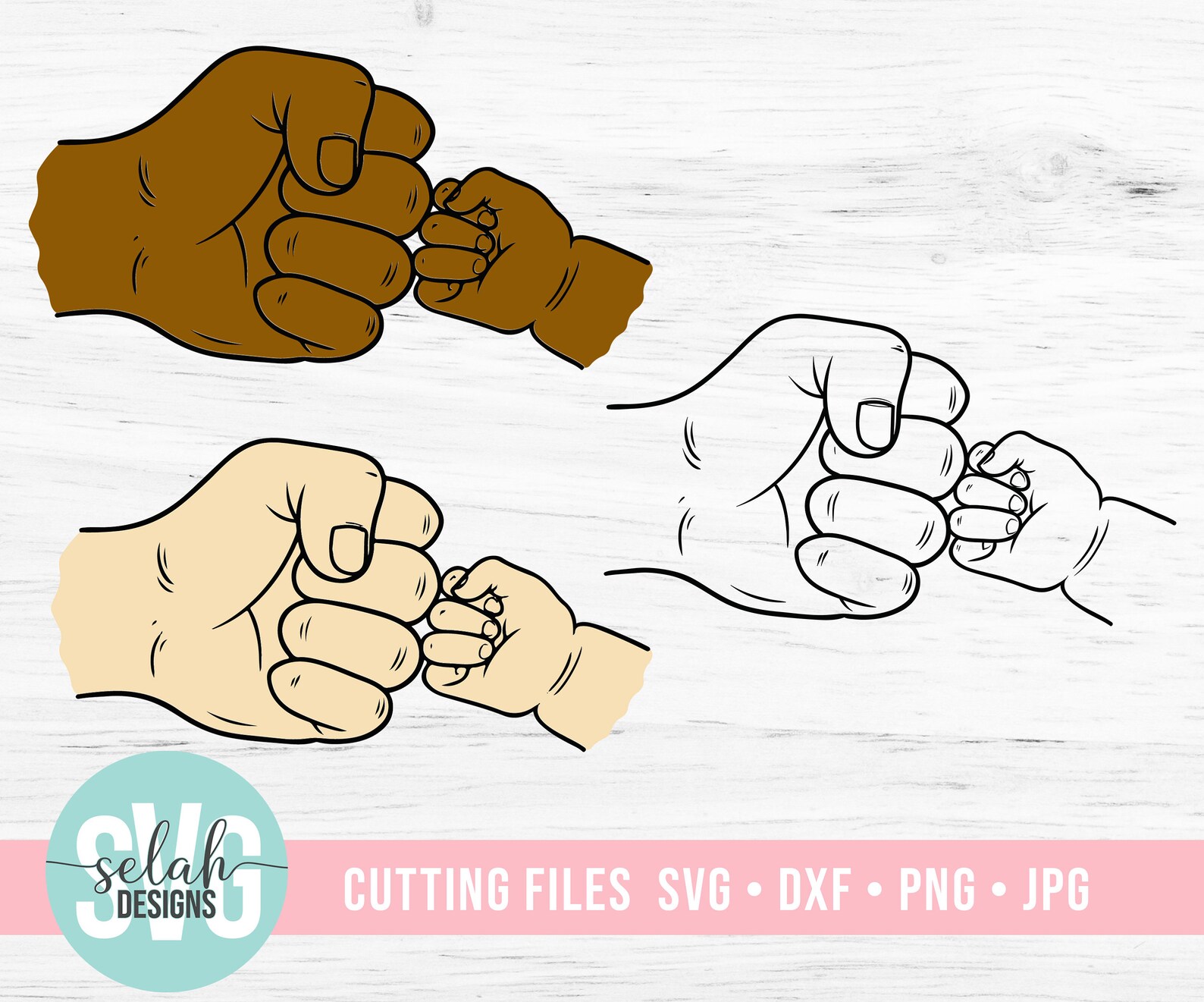 Fist Bump Bundle SVG Father And Son SVG Papa and Grandson | Etsy