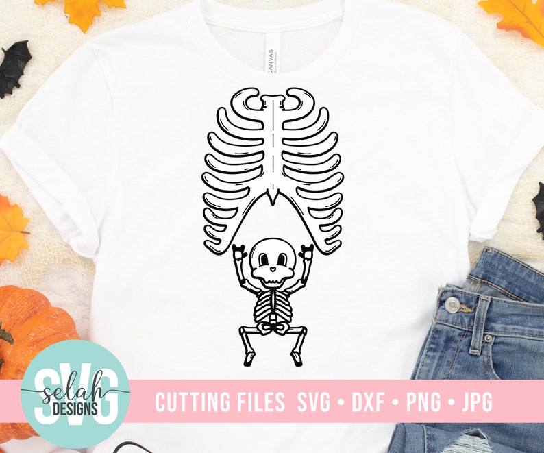 Baby skeleton svg Pregnancy skeleton svg halloween skeleton | Etsy
