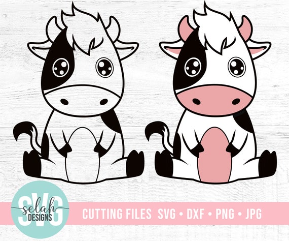 Download Baby Cow Svg Cow Image Cow Png Cow With Flower Crown Svg Etsy