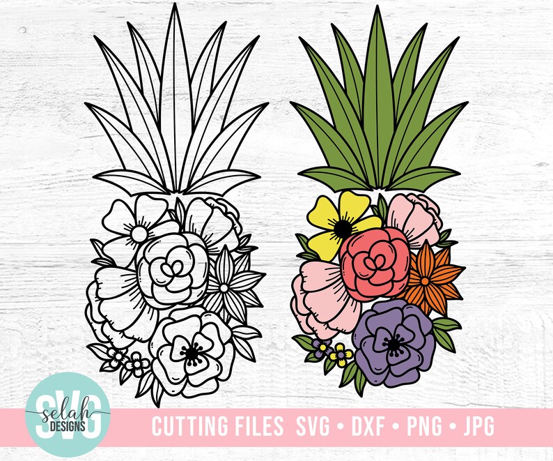Download Clip Art Floral Pineapple Svg Pineapple Flowers Svg File Summer Svg Files Pineapple Floral Svg Pineapple Svg File Pineapple Cut File Fruit Svg Art Collectibles