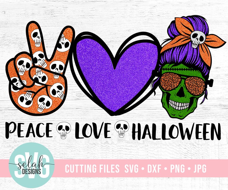 Download Peace Love Halloween Mom Skull SVG Mom of Monsters Skull ...