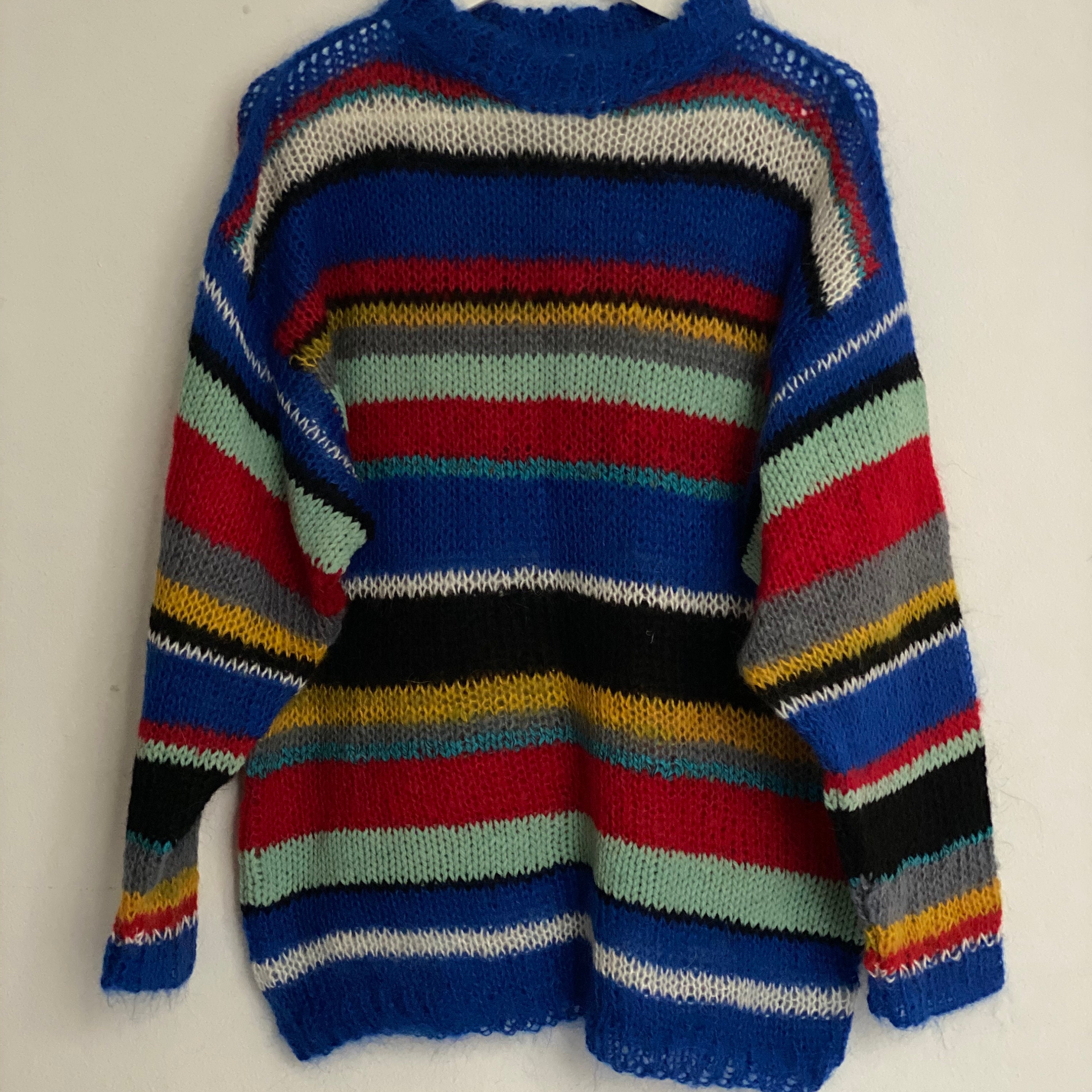 Maxi Pull Striped UMAUMA Sweater Oversize Striped | Etsy