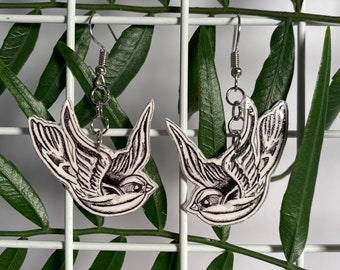 Harry Styles Bird Tattoo Earrings