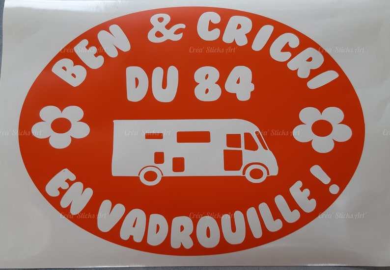 Sticker Personnalisé Autocollant CampingCar Adhésif Prénom Etsy France