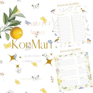 Marie Kondo Metodo KonMari, Italiano, Pulizia, Decluttering Pulizie di Primavera, PDF Checklist Download Planner, Spazio per il Nuovo