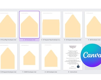 Envelope Liner Template for Canva (Digital Download)