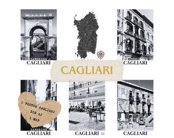 Cagliari Black and White Photo Prints – Sardinia Travel Poster (PDF and JPG)