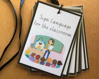 AUSLAN, Australian Sign language for teachers, for classroom, for home, Sign language for kids, sign language flash cards, gift for teacher