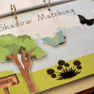 Toddler Busy Book, Shadow Matching Activity Pack, Educational Learning Toy for Cognitive Development, Montessori Quiet Book Activity