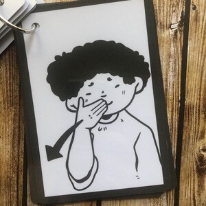 Baby Sign Language Flash Cards, 14 First Signs for Babies & Toddlers, Early Communication Cards, New Baby Educational Gift for Parents zdjęcie 8