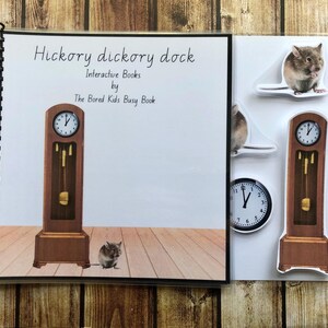 Interactive Nursery Rhyme Book: Hickory Dickory Dock Toddler Activity
