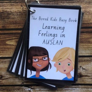 Cartes mémoire imprimables AUSLAN Emotion, langue des signes pour enfants, langue des signes australienne pour bébés, premier signe des bébés, carte mémoire langue des signes