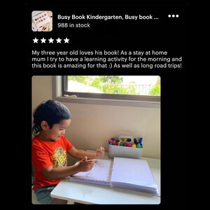 Kindergarten Busy Book, Toddler Learning Activity, Customised Learning Book, Preschool Activity Binder, Interactive Kids Workbook image 10