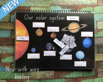 Planet Busy Book, learning folder, Quiet Book, Activity folder, Homeschool learning folder, Educational gift for kids, Birthday gift