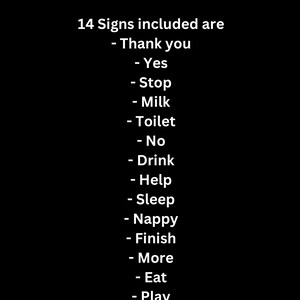 Baby Sign Language Flash Cards, 14 First Signs for Babies & Toddlers, Early Communication Cards, New Baby Educational Gift for Parents zdjęcie 9