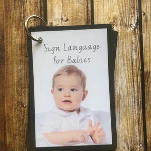 Baby Sign Language Flash Cards, 14 First Signs for Babies & Toddlers, Early Communication Cards, New Baby Educational Gift for Parents zdjęcie 3