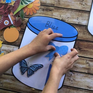 Colour Matching game, Color sorting, Preschool Busy bag, Preschool Learning, Quiet Book, Busy Bag, Birthday gift for toddler, preschool gift