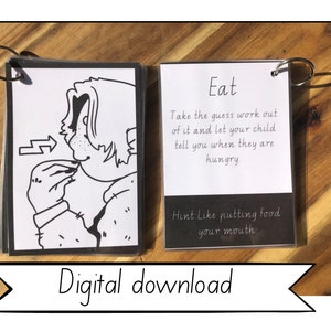 Digitale Amerikanische Gebärdensprache, für Babys, erste Wörter des Babys, Gebärdensprache, für Kinder, Karte für Baby, Handzeichen, Printables