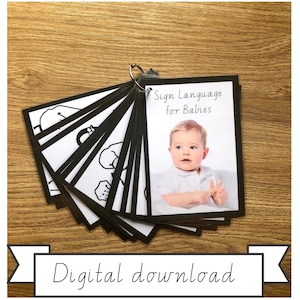 AUSLAN Flashcards Printable, Learn Australian Sign Language, AUSLAN for Beginners, Baby Sign Language, Sign language for Babies