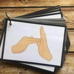 Alphabet sign language, A-Z sign language Flashcards, AUSLAN, Babies first words, Birthday gift, Gift for teacher, Christmas gift for kids