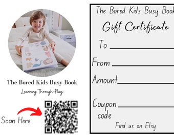 Gift Voucher, Last min gifts, For kids, gifts for toddler, Gift for preschooler, Last minute gifts, Christmas gift, Birthday gift, Present