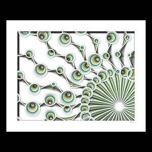 Mareas de Resonancia – Arte mural generativo de cartón corrugado en capas cortado a láser / Escultura geométrica de papel de olas oceánicas / Arte de sombras 3D hecho a mano