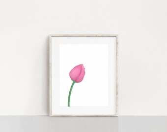 Tulip Print, Flower poster, Botanical Print, Botanical Wall Art, Printable Wall Art, Flower print, Bedroom print, Living-room print