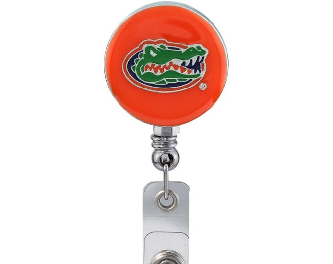 Florida Gators Mascot Retractable Badge Reel - Orange